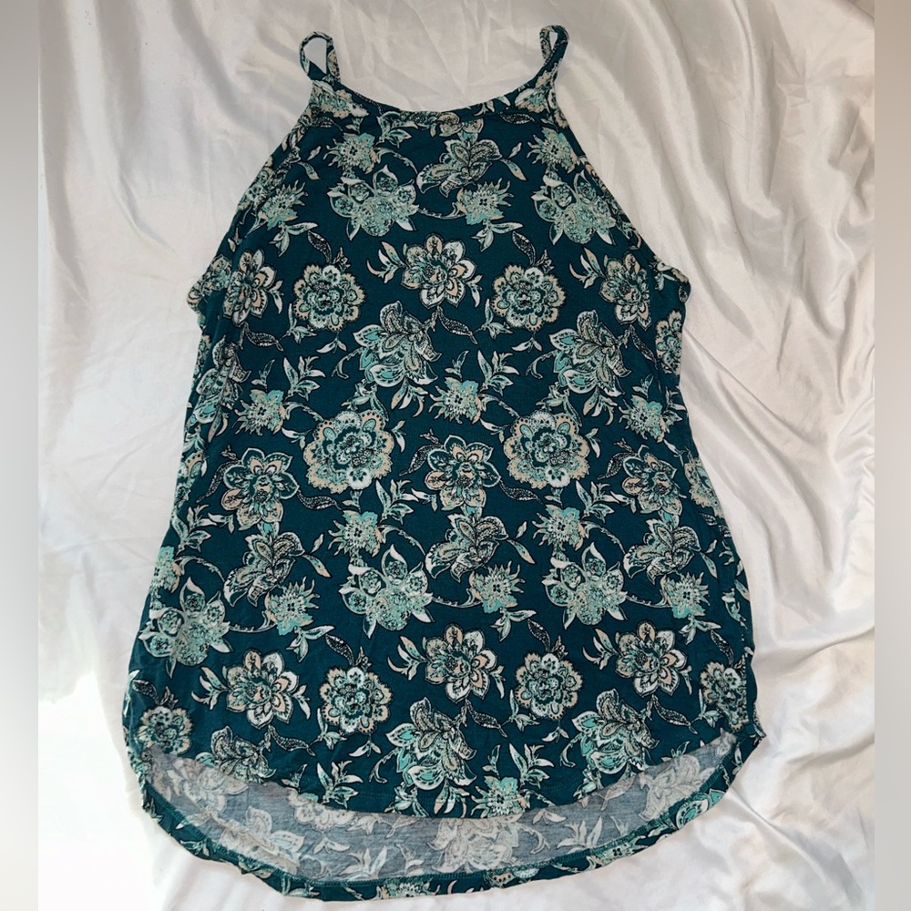 Maurice’s 24/7 Green Flower Tank Top